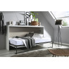 Lit escamotable horizontal 90x200 cm blanc Alberto