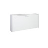 Lit escamotable horizontal 90x200 cm blanc Alberto