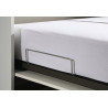 Lit escamotable horizontal 90x200 cm blanc Alberto