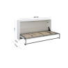 Lit escamotable horizontal 90x200 cm blanc Alberto
