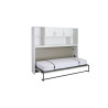 Lit escamotable horizontal 90x200 cm blanc Alberto