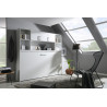 Lit escamotable horizontal 90x200 cm blanc Alberto