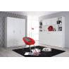 Lit escamotable horizontal 90x200 cm blanc Alberto
