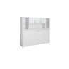 Lit escamotable horizontal 90x200 cm blanc Alberto