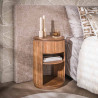 Chevet rond style nature en bois de manguier massif Richie