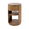 Chevet rond style nature en bois de manguier massif Richie