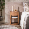 Chevet rond style nature en bois de manguier massif Richie