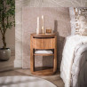 Chevet rond style nature en bois de manguier massif Richie