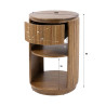 Chevet rond style nature en bois de manguier massif Richie