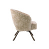 Fauteuil pivotant moderne en tissu Monti sable/brun Crossy