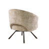 Fauteuil pivotant moderne en tissu Monti sable/brun Crossy