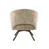 Fauteuil pivotant moderne en tissu Monti sable/brun Crossy