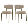 Chaise de salle à manger moderne en tissu Nouria (lot de 2)