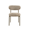 Chaise de salle à manger moderne en tissu Nouria (lot de 2)
