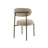 Chaise de salle à manger moderne en tissu Nouria (lot de 2)