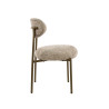 Chaise de salle à manger moderne en tissu Nouria (lot de 2)