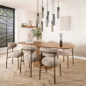 Chaise de salle à manger moderne en tissu Nouria (lot de 2)