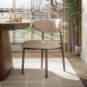 Lot de 2 chaises modernes en tissu Cargo sable Heidi
