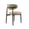 Lot de 2 chaises modernes en tissu Cargo sable Heidi