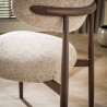 Lot de 2 chaises modernes en tissu Cargo sable Heidi