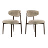 Lot de 2 chaises modernes en tissu Cargo sable Heidi