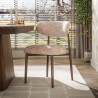 Lot de 2 chaises modernes en tissu Monti sable Heidi
