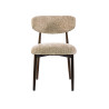 Lot de 2 chaises modernes en tissu Monti sable Heidi