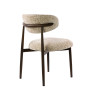 Lot de 2 chaises modernes en tissu Monti sable Heidi