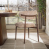 Lot de 2 chaises modernes en tissu Monti sable Heidi