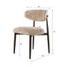 Lot de 2 chaises modernes en tissu Monti sable Heidi