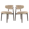 Lot de 2 chaises modernes en tissu Monti sable Heidi