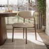 Lot de 2 chaises de salle à manger modernes en tissu Nubo sable Heidi