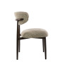 Lot de 2 chaises de salle à manger modernes en tissu Nubo sable Heidi