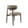 Lot de 2 chaises de salle à manger modernes en tissu Nubo sable Heidi