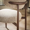Lot de 2 chaises de salle à manger modernes en tissu Nubo sable Heidi