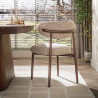 Lot de 2 chaises de salle à manger modernes en tissu Nubo sable Heidi