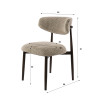 Lot de 2 chaises de salle à manger modernes en tissu Nubo sable Heidi
