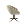 Lot de 2 chaises pivotantes modernes en tissu Hoven sable/brun Coop