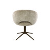 Lot de 2 chaises pivotantes modernes en tissu Hoven sable/brun Coop