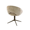 Lot de 2 chaises pivotantes modernes en tissu Monti sable/brun Coop