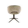 Lot de 2 chaises pivotantes modernes en tissu Monti sable/brun Coop