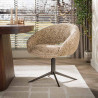 Lot de 2 chaises pivotantes de salle à manger tissu Delviro Coop
