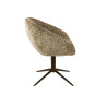 Lot de 2 chaises pivotantes de salle à manger tissu Delviro Coop