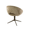 Lot de 2 chaises pivotantes de salle à manger tissu Delviro Coop