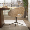 Lot de 2 chaises pivotantes de salle à manger tissu Delviro Coop