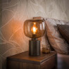 Lampe à poser industrielle en métal brun Siria
