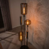 Lampadaire industriel en métal brun 5 lampes Siria