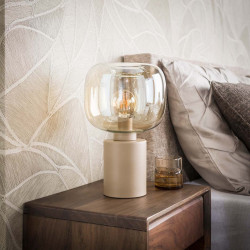 Lampe à poser industrielle en métal beige Siria