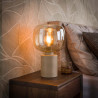 Lampe à poser industrielle en métal beige Siria