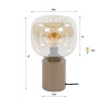 Lampe à poser industrielle en métal beige Siria